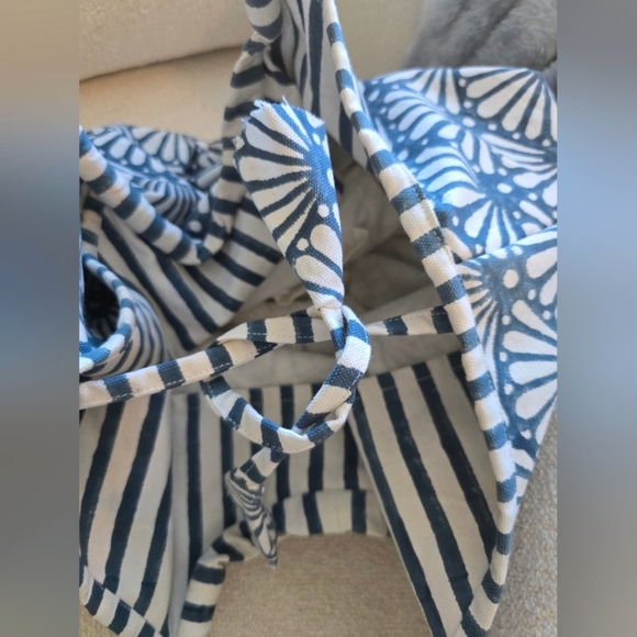 Roller Rabbit Blue and White Tote Bag - Picture 6 of 6